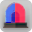 Blue Red strobe light