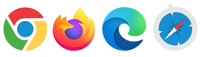 Control IP cameras with Chrome, Firefox, Edge, Safari