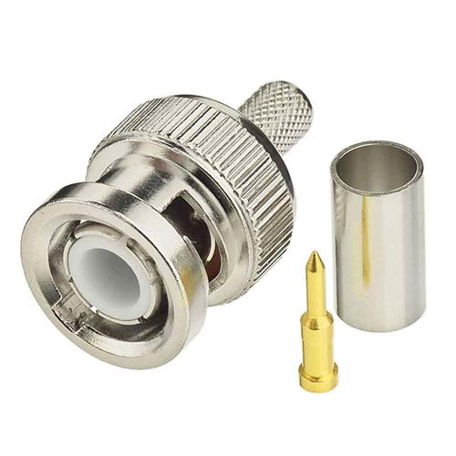 S 10-Piece BNC DC Connector Set - Male & Female Adapters For CCTV Camera, TV, Video Balun Cables Video Balun Adapter