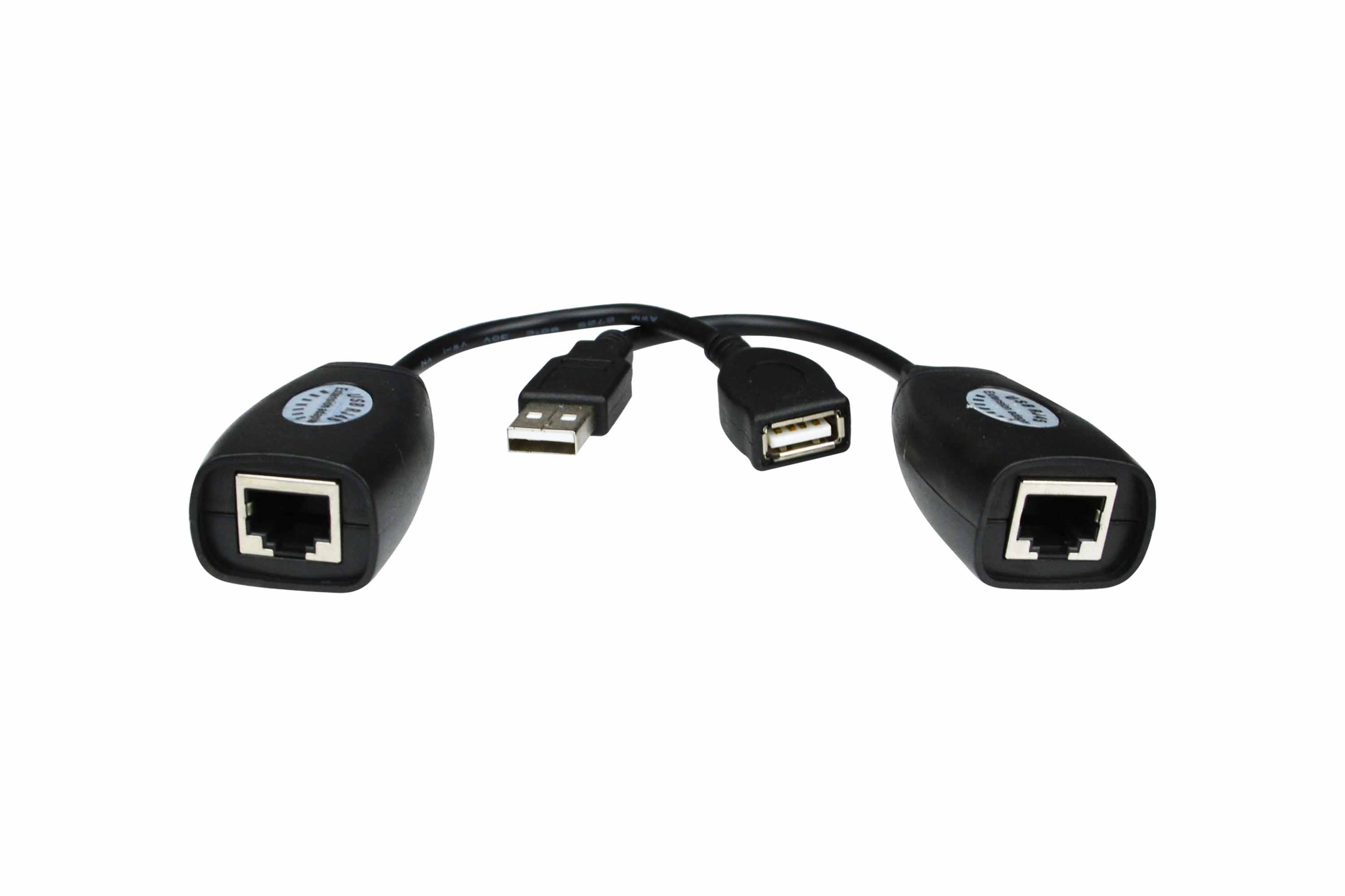 USB transmitters on CAT5 network cable for mouse extension