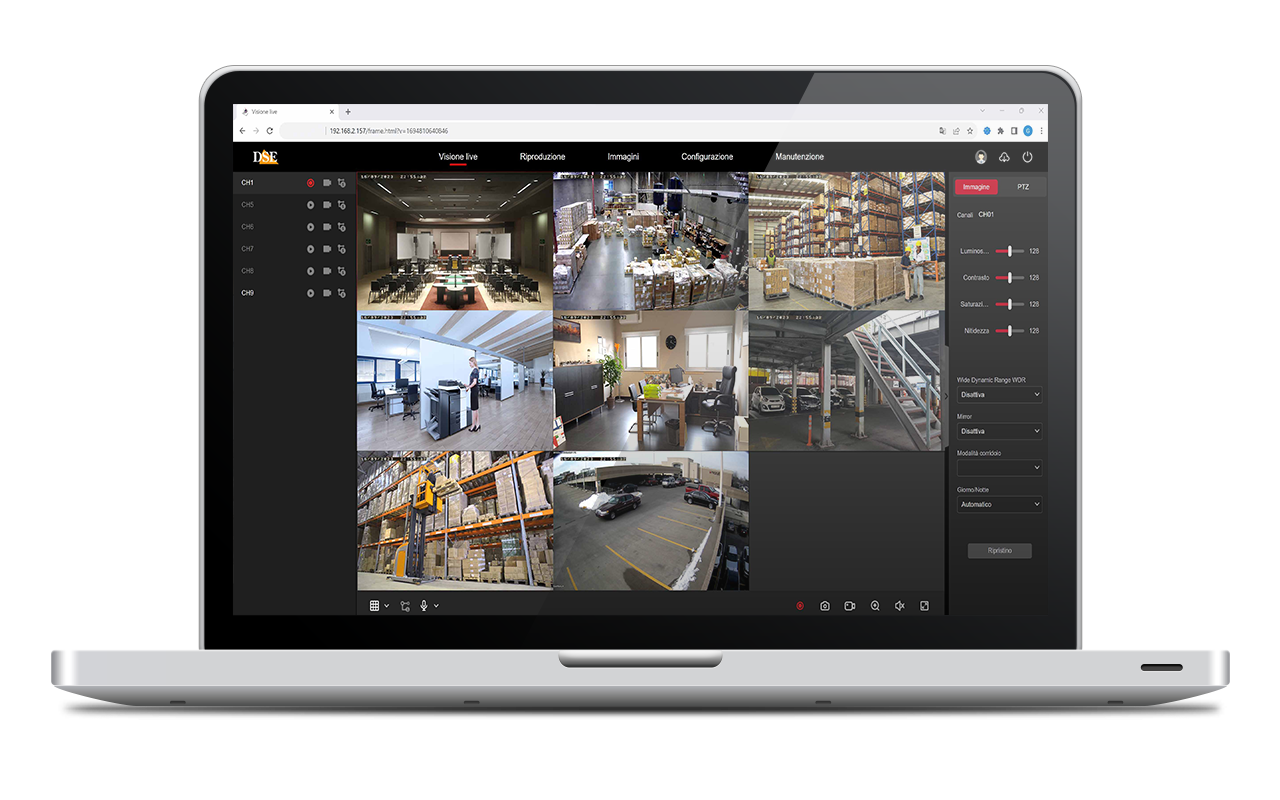 NVR control from browser
