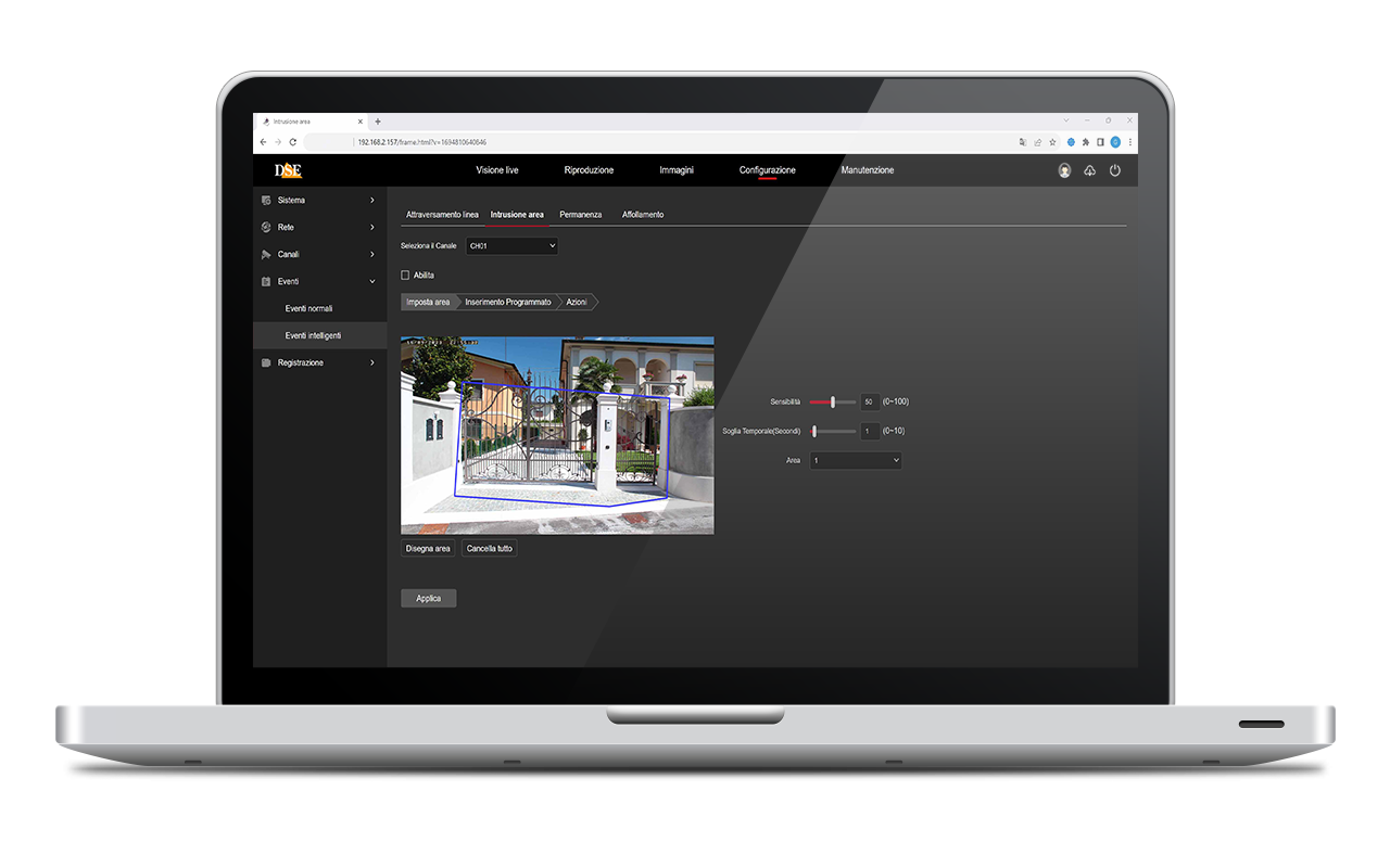 NVR control from browser