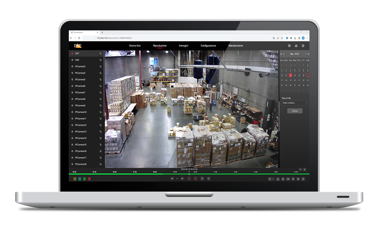 NVR control from browser