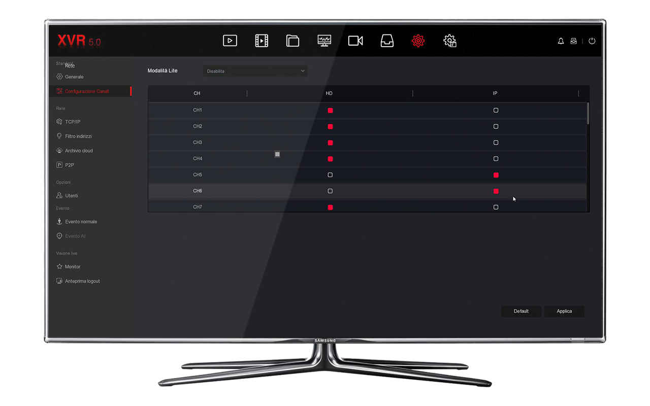 DVR automatic configuration